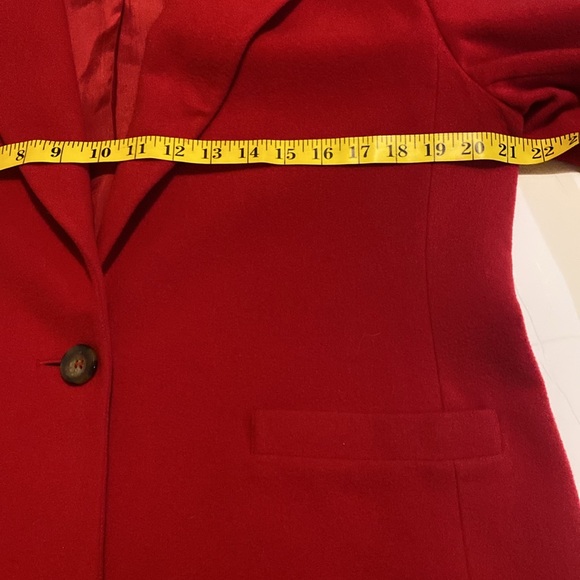 Vintage Collections Internationale wool cashmere blend red blazer EUC - Picture 5 of 8